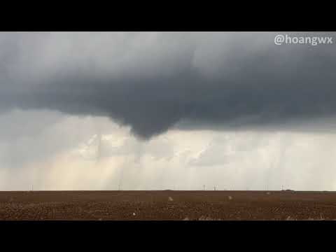 Lockney, Texas brief tornado and funnel - 3/13/2021