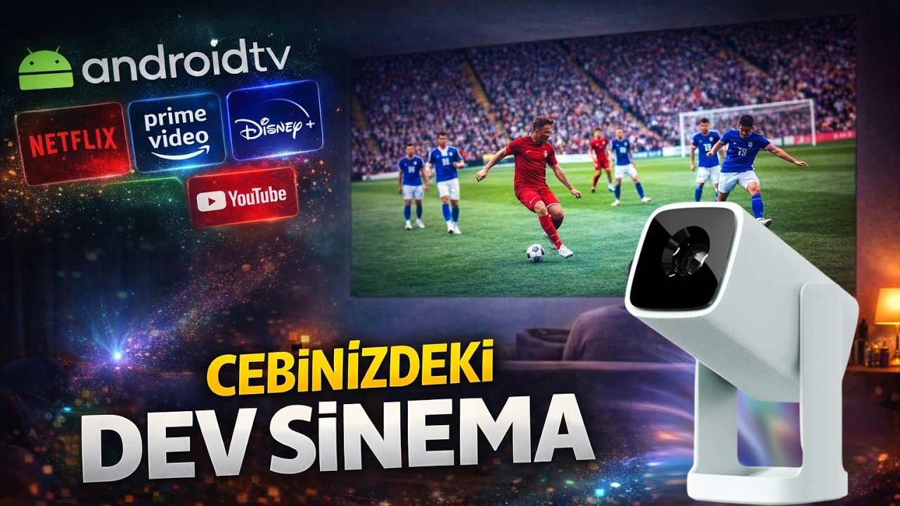 Wanbo Cube 1: L1 Lisanslı Android TV 11 ile Gerçek Sinema Keyfi!