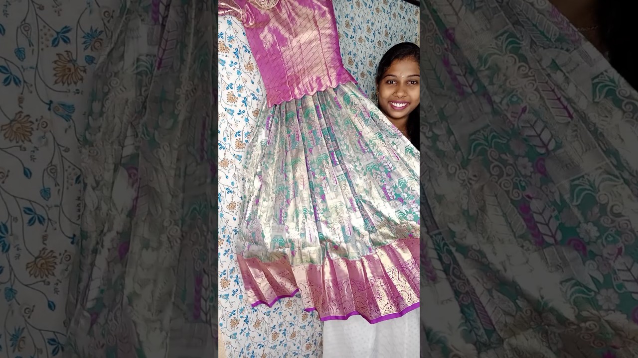 11 year baby lehenga #girlslehenga #kidslehangas #pattulangablouse #kidspattupavadai #viralvideo