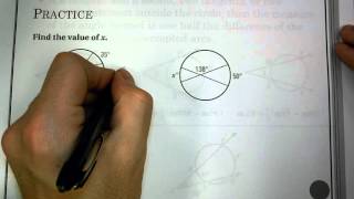 Sec 10.5:  Apply Angle Relationships in Circles