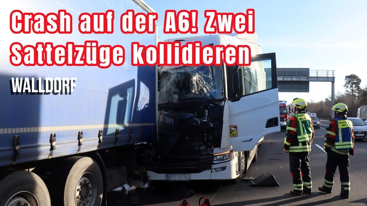 Stau übersehen: Lkw prallt in Sattelzug – kilometerlanger Rückstau