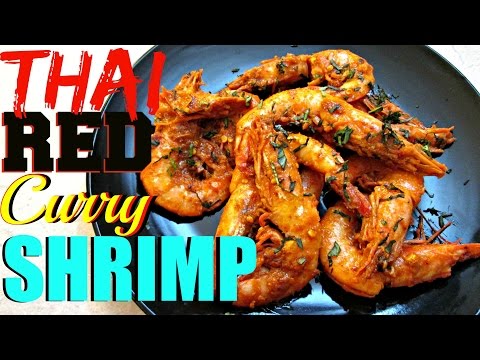 Thai Red Curry Shrimp - Spicy Prawn Recipe - PoorMansGourmet