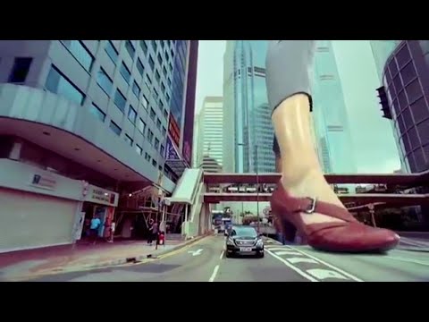 Giantess in Clarks Commercial