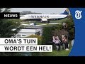 Waanzin! Rustige achtertuin wordt startbaan