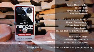 Video thumbnail for Demo - EHX Memory Toy Analog Delay by Stomps and Synths
