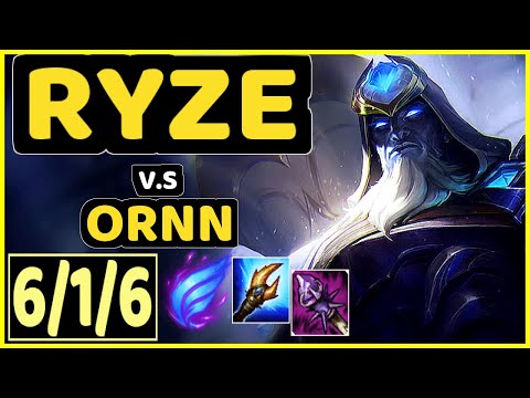 REVENGE (RYZE) vs ORNN - 6/1/6 KDA TOP CHALLENGER GAMEPLAY - NA