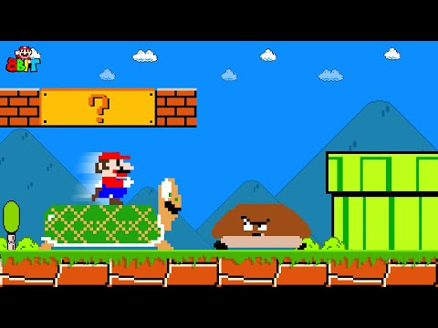 Super Mario Bros. but everything Mario jumps on turns into LONGER??? | Game Animation