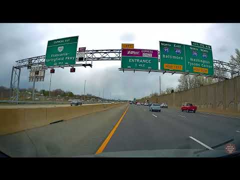 [4K] Driving from Lorton, Virginia to Springfield, Virginia along I-95 Hwy - Virtual Drive Tour