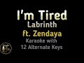 I'm Tired Karaoke - Labrinth Zendaya Instrumental HBO Euphoria Lower Higher Male Female Original Key