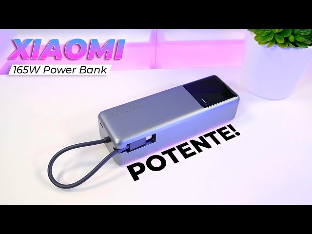 Vídeo relacionado con Xiaomi 165W Power Bank 10000mAh (Integrated Cable) GL, Power Bank con Capacidad de Auto-Recarga de hasta 90 W, Puertos duales con una Salida máxima simultánea de hasta 165W