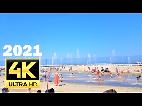 OSTEND, Belgium 🇧🇪 walk trainstation to Beach 2021 - 4K 60FPS