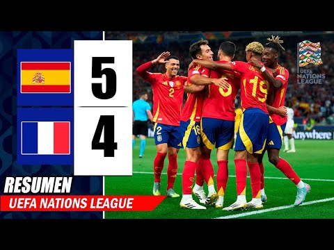 España vs Francia 5-4 | Resumen y Goles | UEFA Nations League