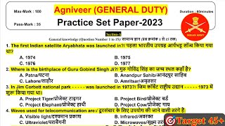Agniveer GD Practice Paper 2023/Agniveer Army Question paper 2023/Army GD Original Paper 2023