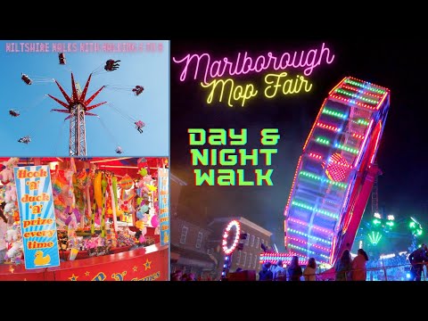 Marlborough Mop Fair 2021 - 800 Year Old Event in England | Day & Night walk at a funfair