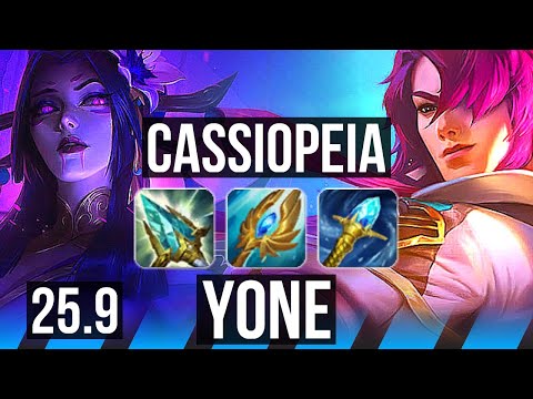 CASSIOPEIA vs YONE (MID) | EUW Diamond | 25.9