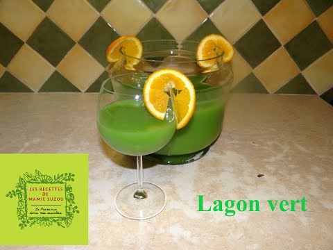 Cocktail Lagon Vert "Les Recettes de Mamie Suzou"#coktail #recette #cuisine #boisson l