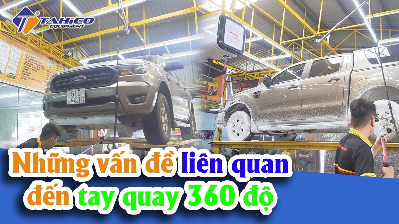 Tay Quay Rửa Xe 360 Độ | Giá Treo Dây Rửa Xe 360 Độ 6