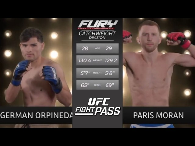 Paris Moran vs. German Orpineda Ponce Full Fight | Fury FC 113
