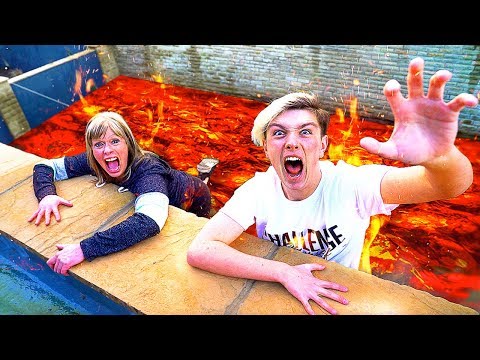 FLOOR IS LAVA CHALLENGE For 24 HOURS!! *Bad Idea*
