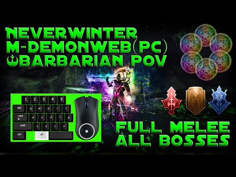Neverwinter | Barbarian | DemonWeb Pits FULL MELEE - POV All Bosses | Pc | 1080p