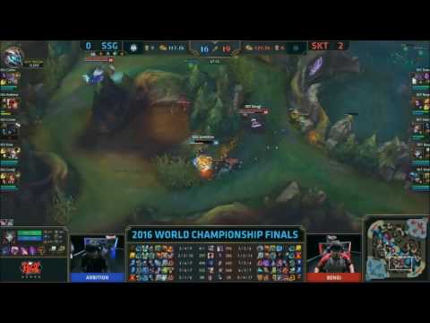 SSG Ambition - Epic Elder Dragon Steal | 2016 LOL Worlds Championship Finals | SKT vs SSG