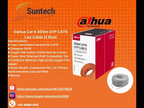🔌 30% OFF: Dahua Cat 6 305m UTP CAT6 Lan Cable [1 Box]! 🔌