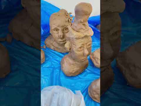 MYP 2 Year 8 Visual Arts | Clay Self-Portrait Sculptures