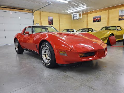 1980 Red Corvette Oyster Interior T Top For Sale Video