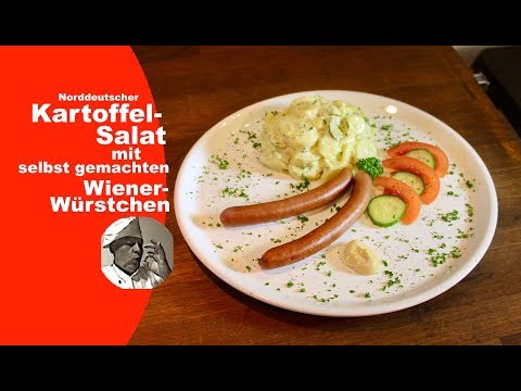 Kartoffelsalat mit Mayonnaise und selbst gemachten Wiener Würstchen😋❗️