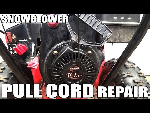 Snowblower Starter Rope Repair on 8-10HP Tecumseh Engine