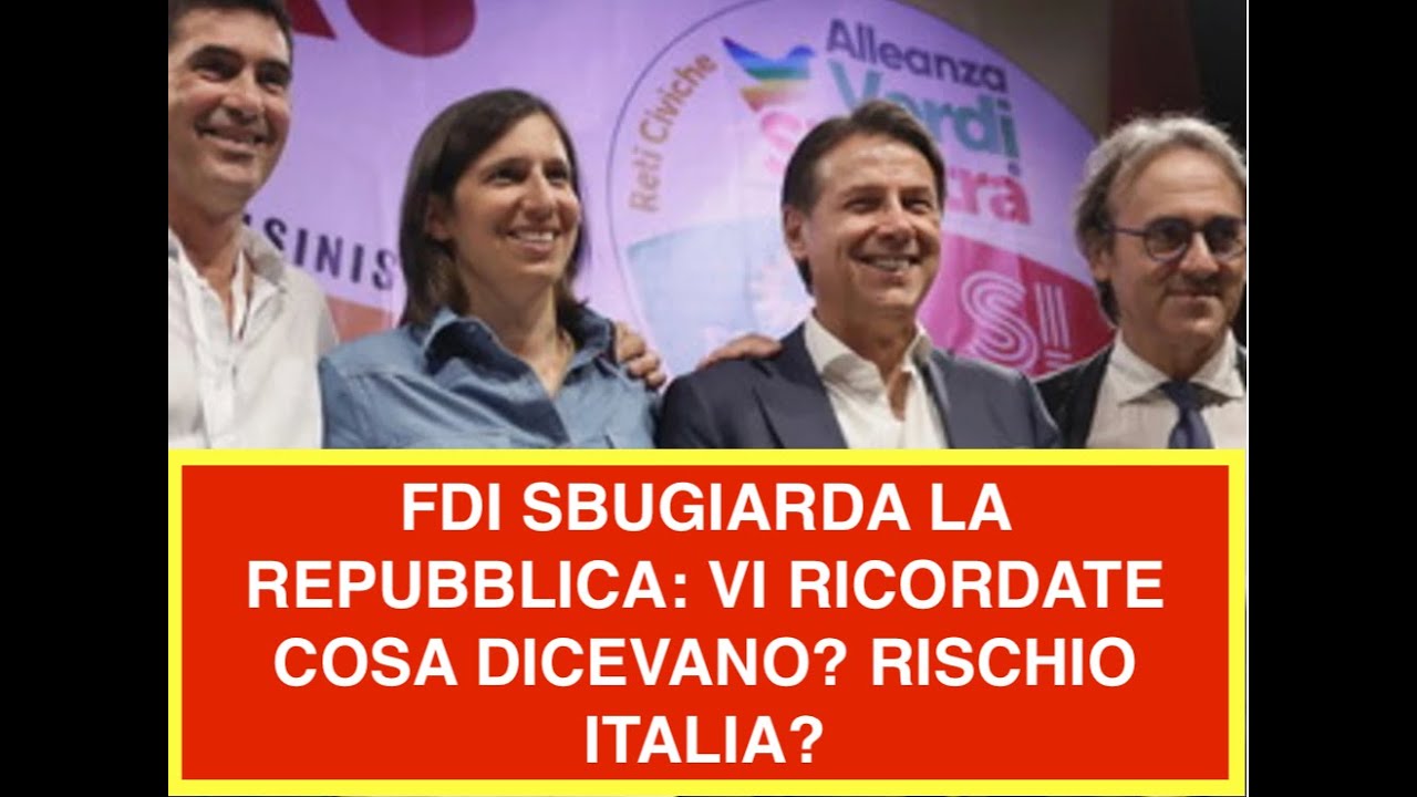 FDI SBUGIARDA LA REPUBBLICA: VI RICORDATE COSA DICEVANO? RISCHIO ITALIA?
