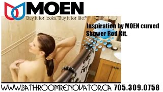 preview picture of video 'Inspiration by MOEN curved shower rod kit, the Bathroom Renovator Barrie Ontario.'