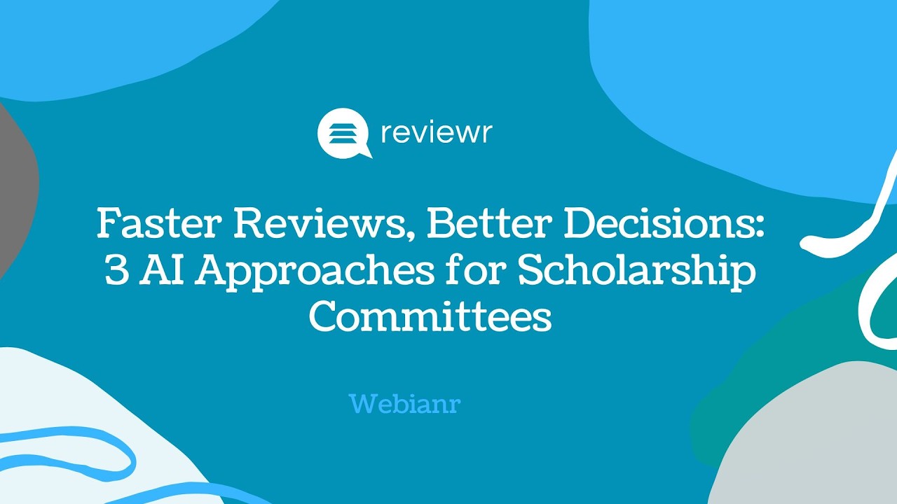 Faster Reviews, Better Decisions 3 AI Approaches for Scholarship Committees