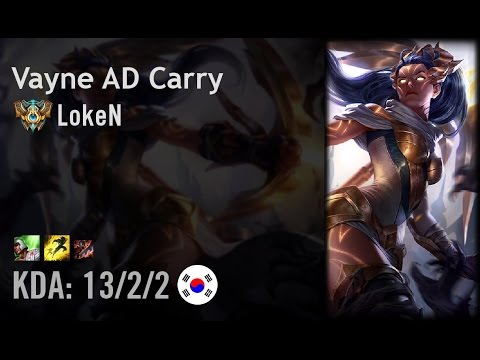 Vayne AD Carry vs Ezreal - LokeN - KR Challenger Path 6.5