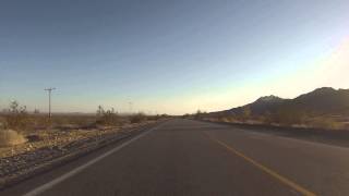 preview picture of video 'Route 95 Highway drive to Vidal Junction, California Agricultural Inspection Station, GP020018'
