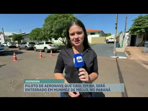 Piloto de aeronave que caiu em BH será enterrado no Paraná nesta quarta (06)