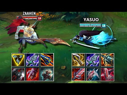 ZAAHEN vs YASUO FULL BUILD FIGHTS & Best Moments! #rizkigameon