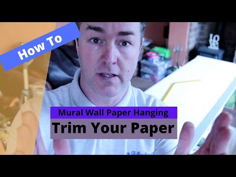 How to cut wallpaper to size -  Mural Wallpaper hanging