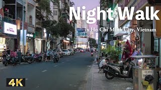 【4K】Night Walk in Ho Chi Minh City /久しぶりの動画は夜の街ブラしならがらバインミー食べてみたり