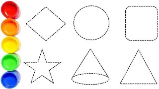 Shapes Drawing For Kids | Learn 2D Shapes | Colors For Toddlers | Preschool Learning | Shapes Name