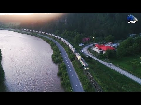 🚁[Drone] DA 60-0992-7&Marfar VTR Freight Train pe Apus/on Sunset in Defileul Crisului Repede Canyon