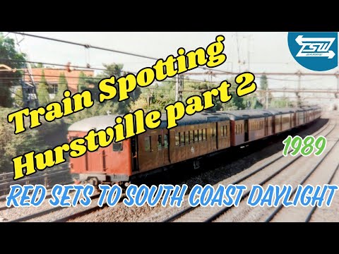 Train spotting Hurstville station 1989 Part 2 - South Coast Daylight K S V set