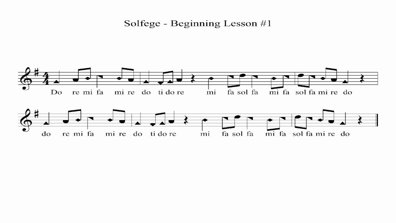 Beginner Solfege - Lesson 1