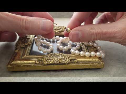 Parelcollier, Akoya´s 6,5-7 mm, AAA kwaliteit