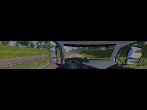 Euro Truck Simulator 2 plus Promods, very wide, from Kiel to Helsinki