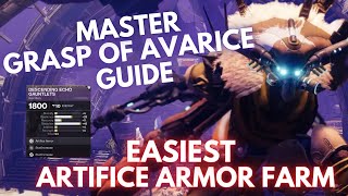 Easiest Artifice Armor Farm! - Full Master Grasp of Avarice Final Boss Guide