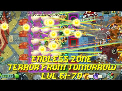 Plants vs Zombies 2 - Far Future | Endless Zone All Max Level Plants Test Level 61 - 70