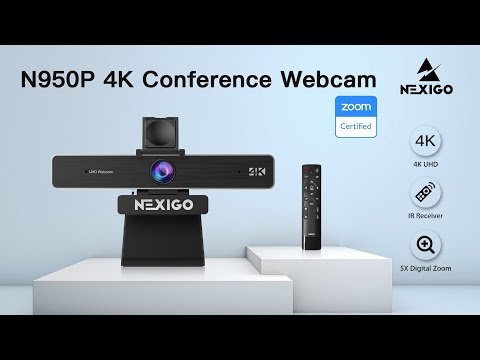 The NexiGo N950P 4K Webcam with Remote Control, Zoom Certified
