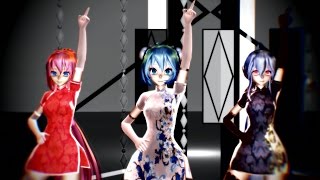 Download lagu MMD - Hatsune Miku - Megurine Luka - Yowane Haku - Little Apple mp3