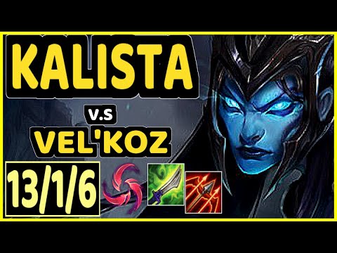 FREEZE (KALISTA) vs VEL'KOZ - 13/1/6 KDA BOTTOM ADC GAMEPLAY - EUW Ranked MASTER